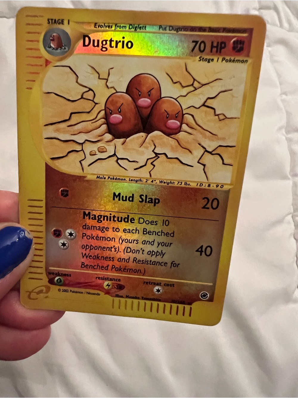 2002 RARE Dugtrio Reverse Holo Pokemon Card Expedition Base 10/165 - Picture 3 of 10